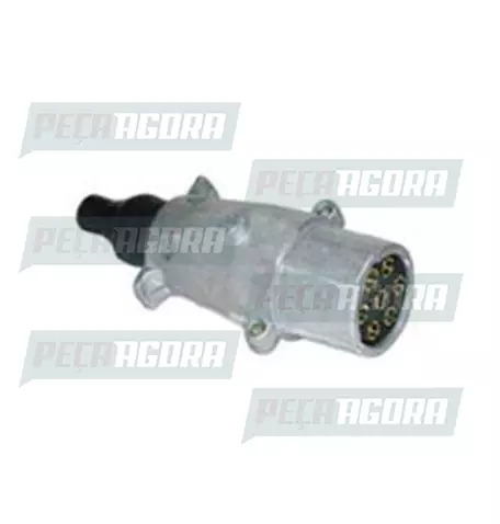 TOMADA ELETRICA 7 POLOS MACHO REDONDA(CARRETA)ALUMINIO (263008)