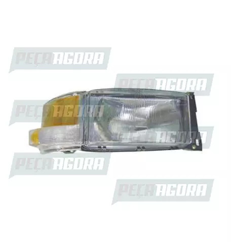 FAROL PARA SCANIA SERIE 4 ESQUERDO COM MOLDURA COM LANTERNA SETA NINO (242128)
