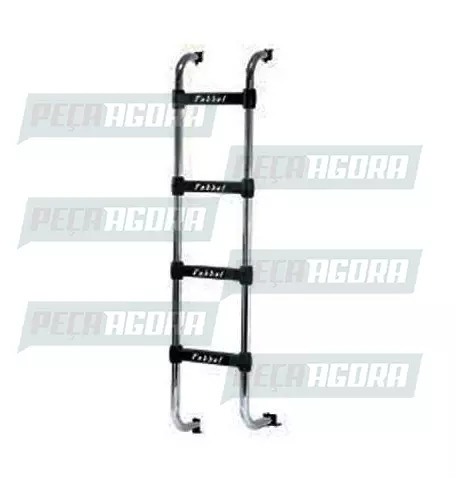 ESCADA TRASEIRA PRETA PARA IVECO STRALIS 4 DEGRAUS FABBOF (103045)