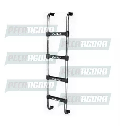 ESCADA TRASEIRA CROMADA VOLVO FM10/12 4 DEGRAUS FABBOF (103050)