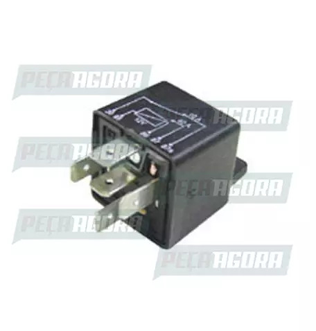 RELE AUXILIAR COMANDO UNIVERSAL 05 TERMINAIS COM SUPORTE 12V 40/10A DNI 0140 (19