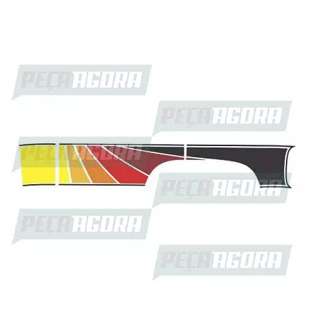 FAIXA LATERAL 1 LINHA MERCEDES BENZ 608 - VERMELHO (418192)