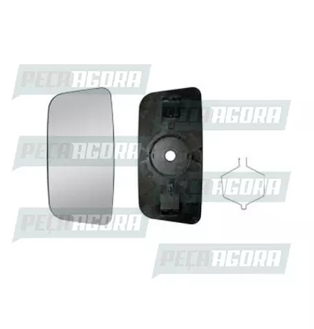 VIDRO ESPELHO PARA SCANIA SERIE 4 COM DESEMBACADOR COMPLETO 432x200MM FABBOF (17