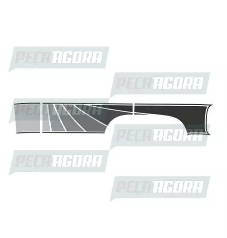 FAIXA LATERAL 1 LINHA MERCEDES BENZ 608 - PRATA (418194)