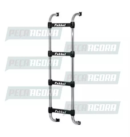 ESCADA TRASEIRA CROMADA PARA SCANIA 111 4 DEGRAUS FABBOF (103034)