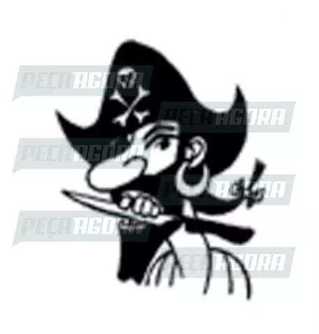 ADESIVO PLOTADO GRANDE PIRATA FACA BRANCO (003109)