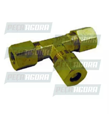 CONEXAO T DE BUZINA AR CANO COBRE 1/4 BUZINA AR (077041)