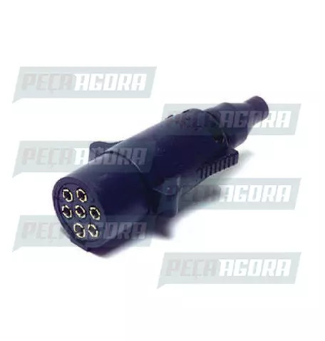 TOMADA ELETRICA 7 POLOS MACHO REDONDA(CARRETA)PLASTICA (263006)