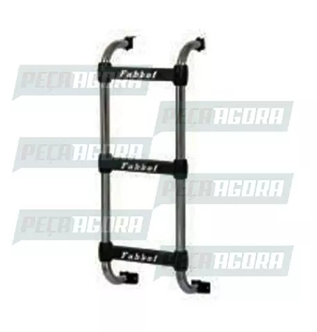 ESCADA TRASEIRA PRETA VOLKSWAGEN TITAN/CONSTELLATION TETO BAIXO 3 DEGRAUS FABBOF