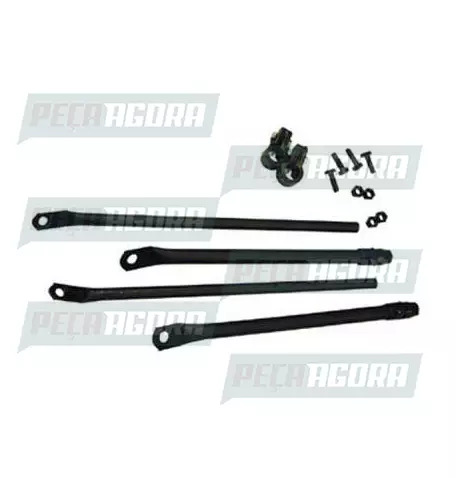 PAR TIRANTE CIULLA MERCEDES BENZ PRETO 16MM COM REGULAGEM COMPLETO (107011)