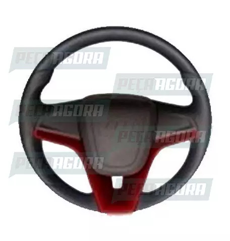 VOLANTE 380MM CRUZE SPORT SEM CUBO UNIVERSAL VERMELHO (444648)