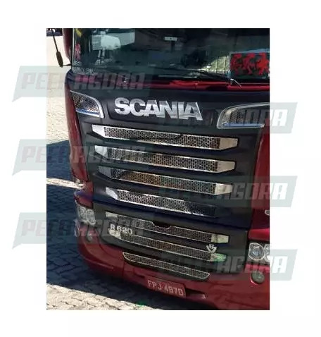 PAR APLIQUE GRADE PARA SCANIA SERIE 5 STREAMLINE MASC INOX JETTA (459763)