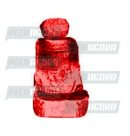 CAPA PELUCIA CHINIL BANCO S/LOGO VOLVO NH SO MOTORISTA GAUCHA VERMELHA (457558)