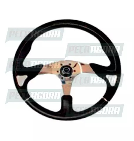 VOLANTE 400MM CROMO VERMELHO (424669)