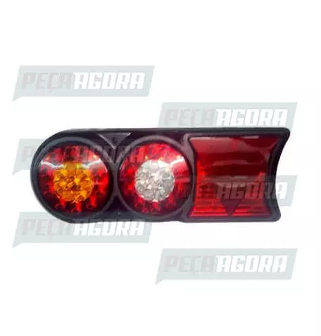 LANTERNA TRASEIRA CARRETA CIRCLE COM LED BIVOLT ESQUERDO 7 VIAS PADRAO SINALSUL 