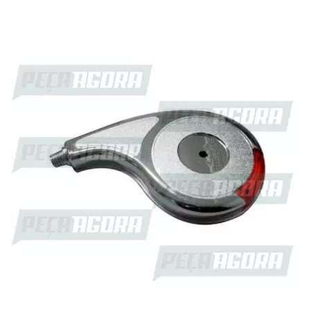 CALOTINHA CROMADA PLASTICA GOTA COM ACRILICO VERMELHO DIREITO RODOAR (420884)