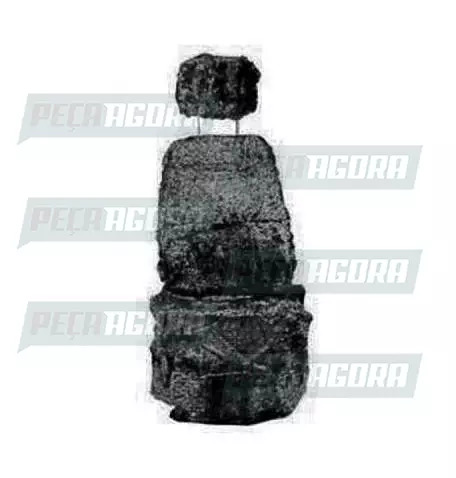 CAPA PELUCIA CHINIL BANCO S/LOGO MB ATEGO 2016/17/18/19 CARONA GAUCHA PRETA (440