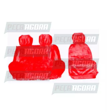 CAPA PELUCIA CHINIL BANCO C/LOGO PARA IVECO DAILY/DUCATO MOTORISTA/CARONA VERMEL