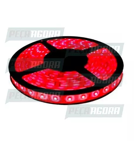 LAMPADA IMPORTADA LED FITA 12V 300 LEDS VERMELHA SLIM (05 MTS) SILICONE (445779)