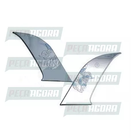 PAR MOLDURA PORTA PARA SCANIA CROMADO (445720)