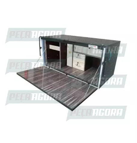 CAIXA COZINHA MASTER MADEIRA 1,28MT GAVETA PRATELEIRA FORMICA (444602)