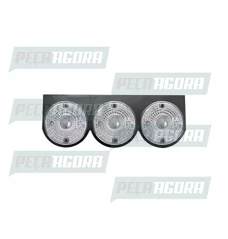 LANTERNA TRASEIRA 03 LENTES COM SUPORTE - CR PL0130 (459013)