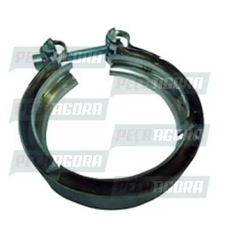 ABRACADEIRA TUBO FLEXIVEL ESCAPAMENTO 3.5'' INOX VW CONSTELLATION 19320 19370 25