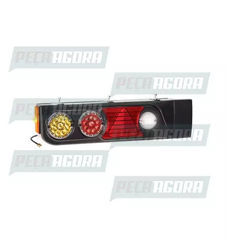LANTERNA TRASEIRA KIT LIBRELATO 24 LED/TRIANGULO DIREITO COM ABA PRADOLUX PL2306