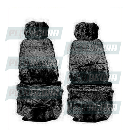 CAPA PELUCIA CHINIL BANCO C/LOGO VOLVO NH MOTORISTA/CARONA GAUCHA PRETA (446286)