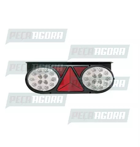 LANTERNA TRASEIRA CARRETA MULTFUNCAO COM LED 24V COM SUPORTE METALICO DIREITO  C