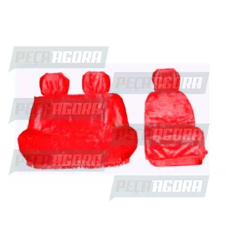 CAPA PELUCIA CHINIL BANCO S/LOGO SINOTRUCK GAUCHA VERMELHA (440034)