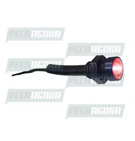 LAMPADA IMPORTADA LED SPOT ROSCA 24V LED VERMELHO DNI 0604 (448713)