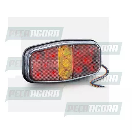 LANTERNA TRASEIRA CANOINHA BICOLOR LED 12V - FIXACAO TRASEIRA FIO 2133 SINALSUL 