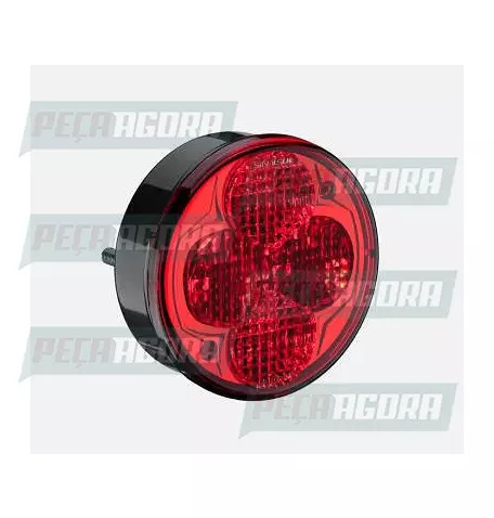 LANTERNA TRASEIRA POSICAO/FREIO 4 LEDS 24V 3 VIAS COM FURO VM 2292 SINALSUL (457