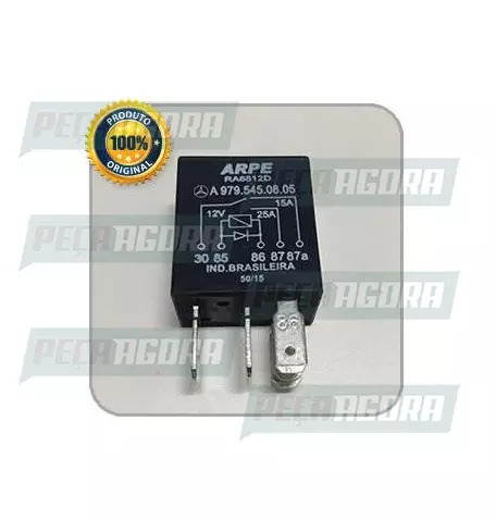 RELE AUXILIAR REVERSOR MERCEDES BENZ 5 TERMINAIS  SEM SUPORTE  30/20A 12VCOM DIO