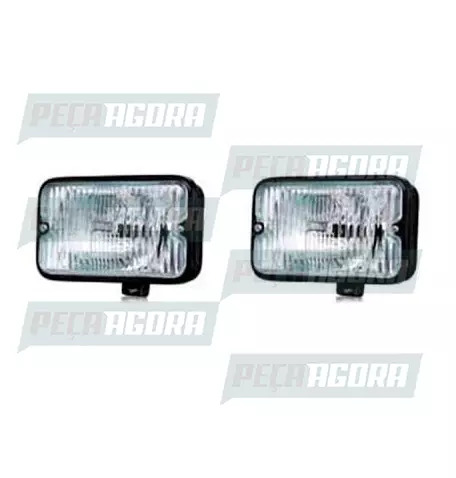 PAR FAROL RETANG.POLICARBONATO RAIADO 155X95MM PARAFUSO GDE AURILUX (423561)
