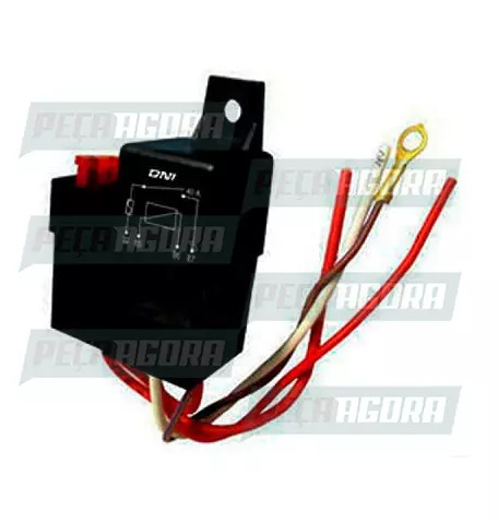 RELE AUXILIAR UNIVERSAL SOQUETADO 4 TERMINAIS  COM SUPORTE  40A 12V DNI 1010 (44