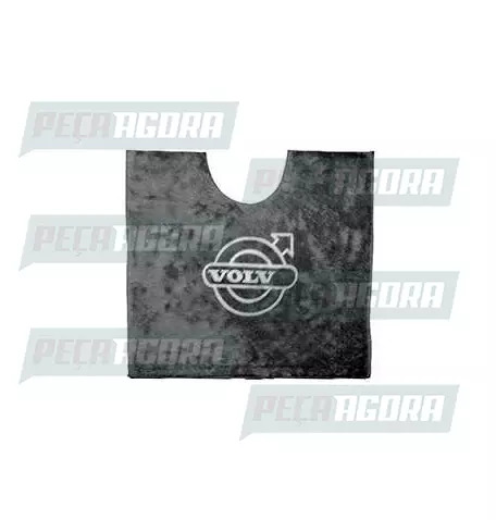 TAPETINHO PELUCIA CHINIL MEIA LUA MOTORISTA 55X50 VOLVO CINZA (441848)
