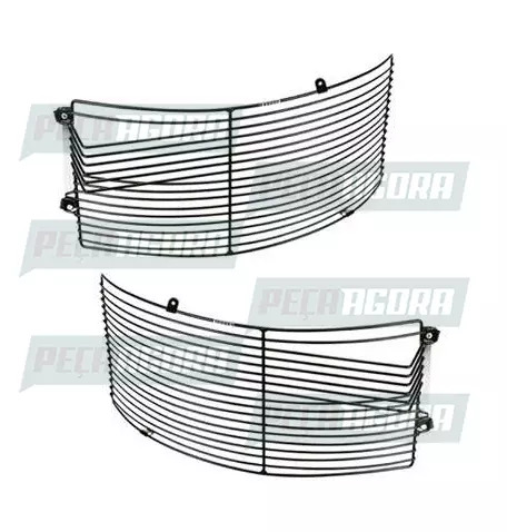 PAR GRADE PROTETORA FAROL/SETA CROMADA PARA SCANIA T/R 114/124/P94 P/PARACHOQUE 