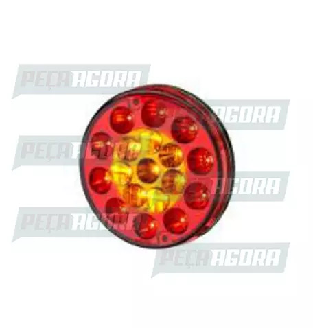 LANTERNA TRASEIRA CARRETA OVO FRITO COM 18 LEDS BIVOLT AM/VM SINALSUL 2031 (4411
