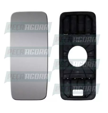 VIDRO ESPELHO MERCEDES BENZ AXOR/ATEGO 2013/2016 SEM DESEMBACADOR COM BASE PRINC
