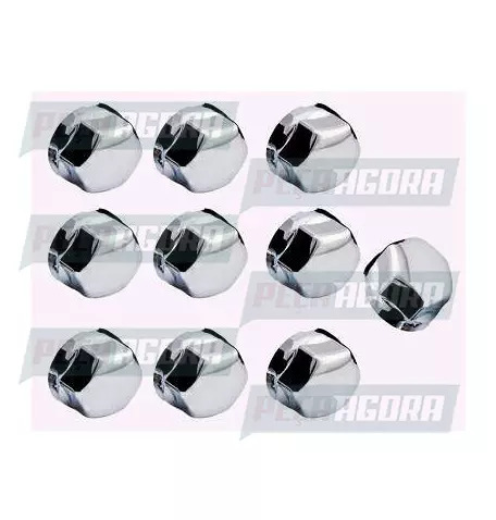 CAPA PORCA RODA UNID.  CROMADA PARA SCANIA MODERNO 30 PF CHASSI EXTRA (456646)