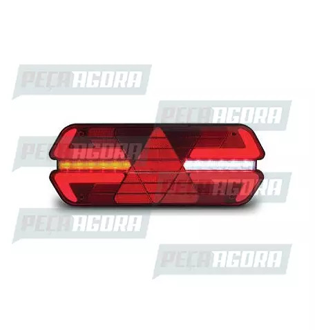 LANTERNA TRASEIRA CARRETA IMPLEMENTO 24V TRIPLO X LED DIREITO PRADOLUX PL1452 (P