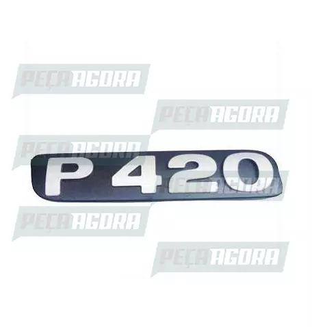 EMBLEMA PLASTICO GRADE CROMADO PARA SCANIA SERIE 4 ''P420'' (448118)