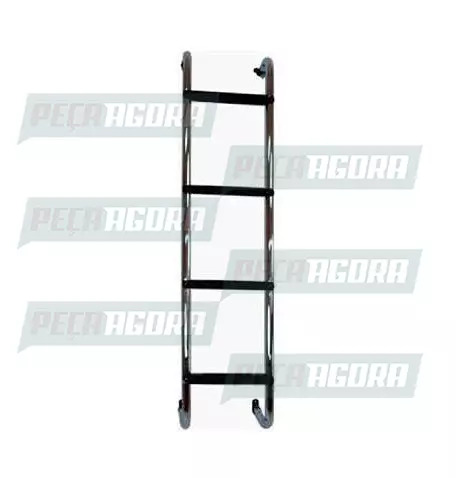 ESCADA TRASEIRA PRETA PARA IVECO STRALIS CABINE ALTA/BAIXA NICOLINI (423167)