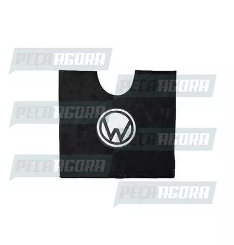 TAPETINHO PELUCIA CHINIL MEIA LUA MOTORISTA 55X50 VW PRETO (441853)