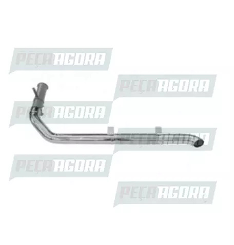 TUBO TERMINAL CURVO CROMADO 5,0'' LONGO 2015/2016 ESQUERDO (KIT VOLVO FH) FABBOF