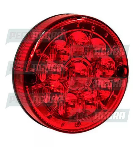 LANTERNA TRASEIRA RANDON COM 10 LEDS 12V PS VERMELHA PRADOLUX PL0796 (451433)
