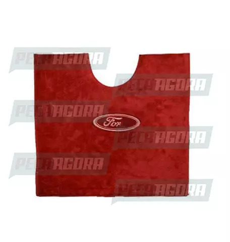 TAPETINHO PELUCIA CHINIL MEIA LUA MOTORISTA 55X50 FORD VERMELHO (441834)