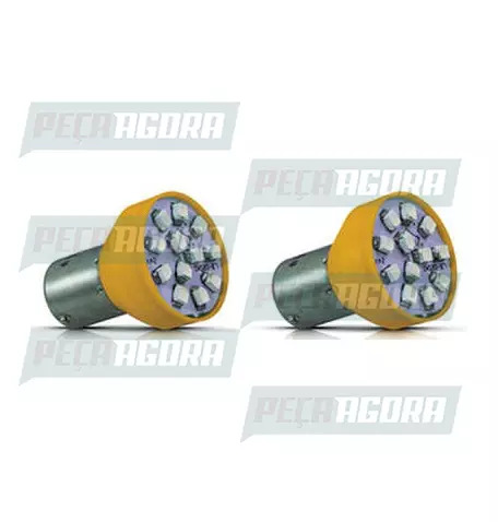 PAR LAMPADA IMPORTADA 1141 12V 12 LEDS AMARELO (PAR) (449128)